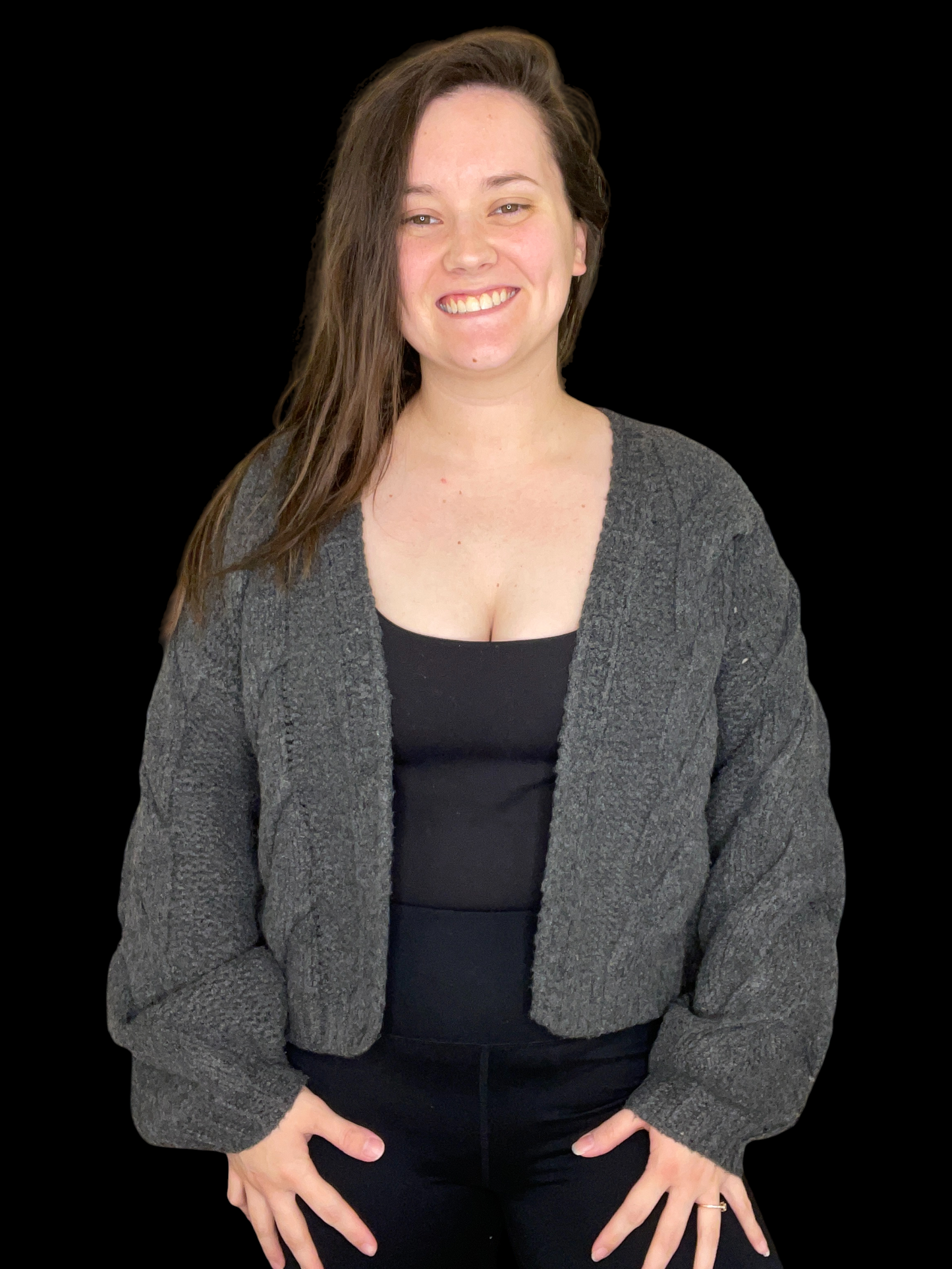 Cable Knit Cardigan Sweater