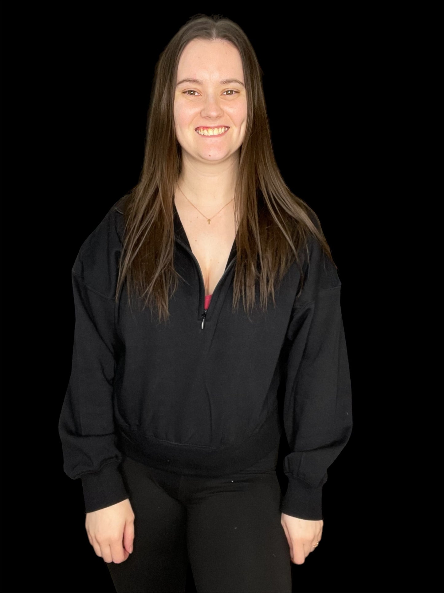 Half Zip Sweatshirt - Black