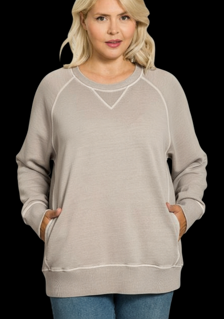 Payton Pullover with Pockets - PLUS