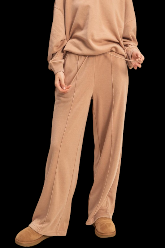 High-Waist Pintuck Pants