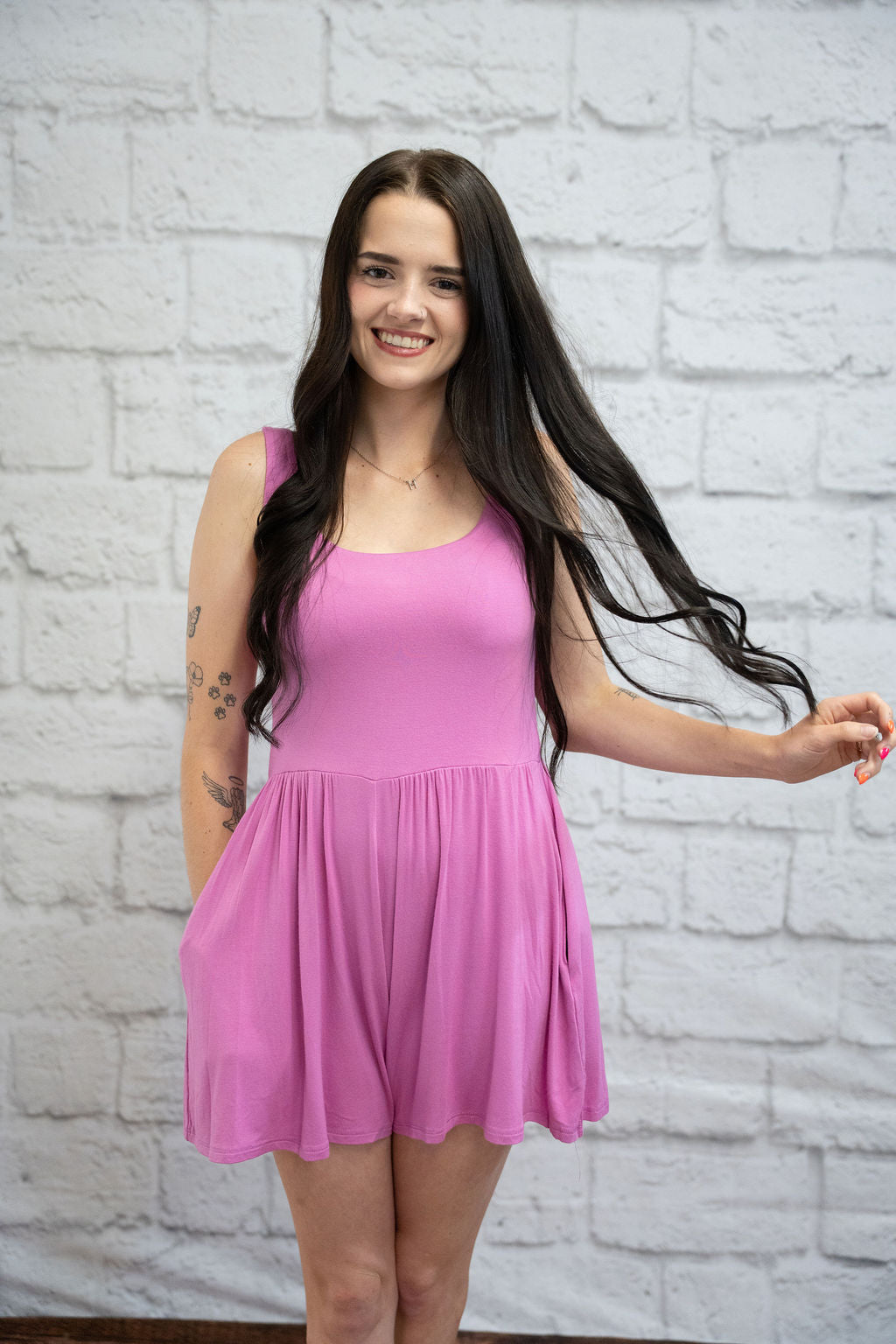 No Worries Romper - Pink