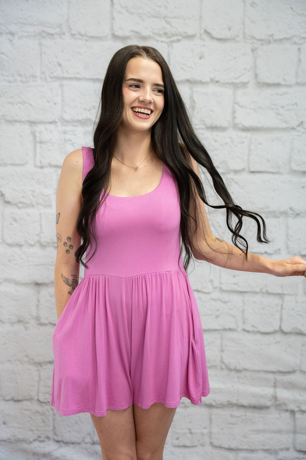 No Worries Romper - Pink