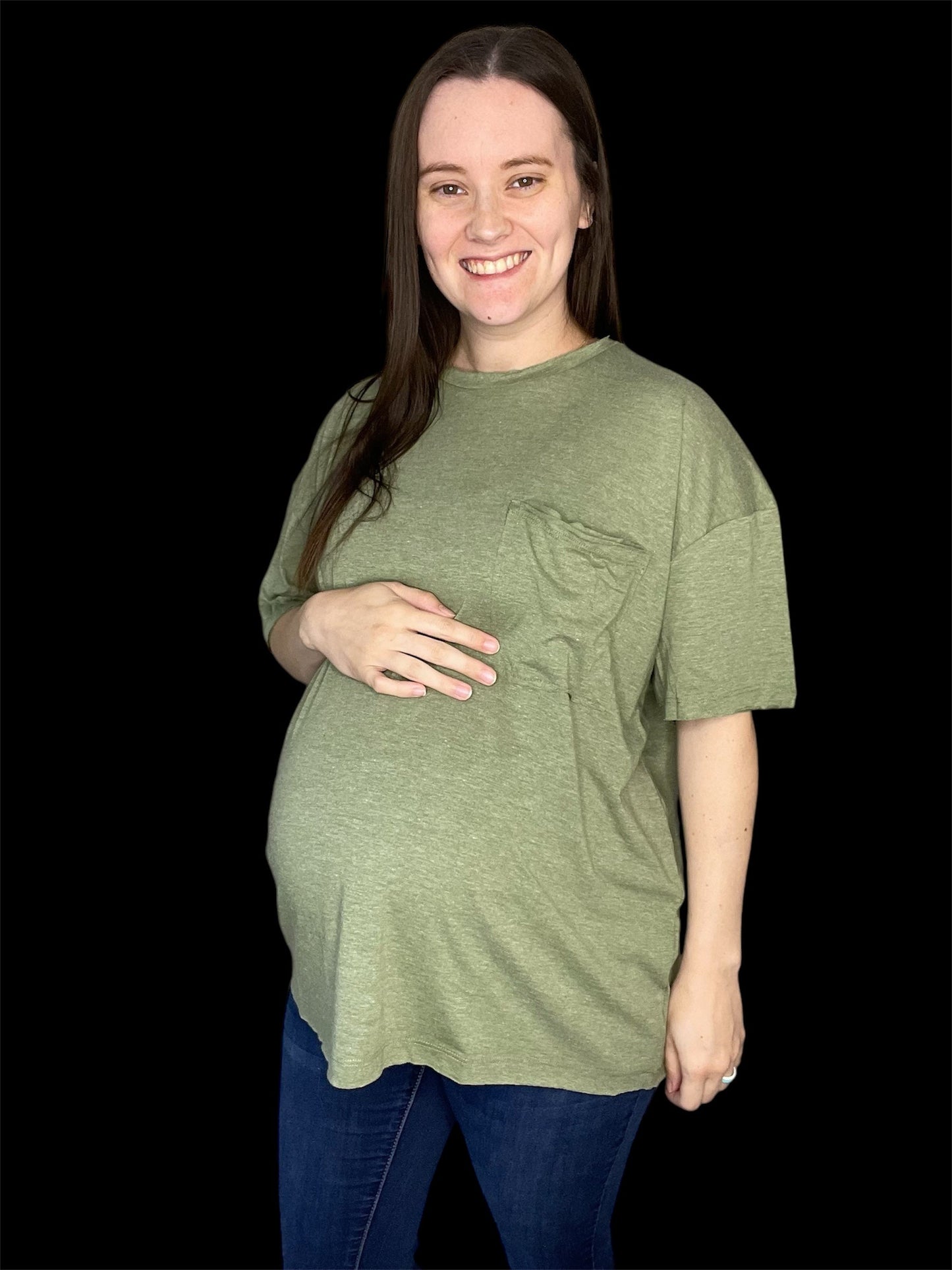 Oversized Boyfriend Tee - Heather Olive