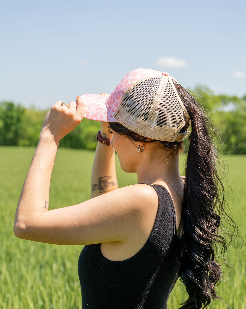 Trucker Leopard Hat - Pink