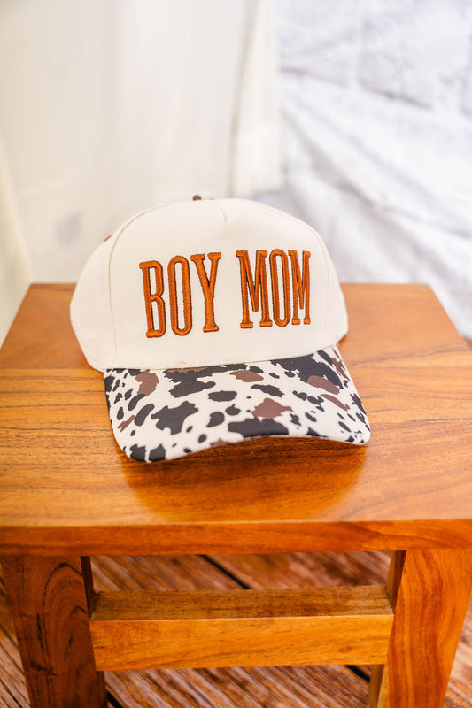 Boy Mom - Cow Print