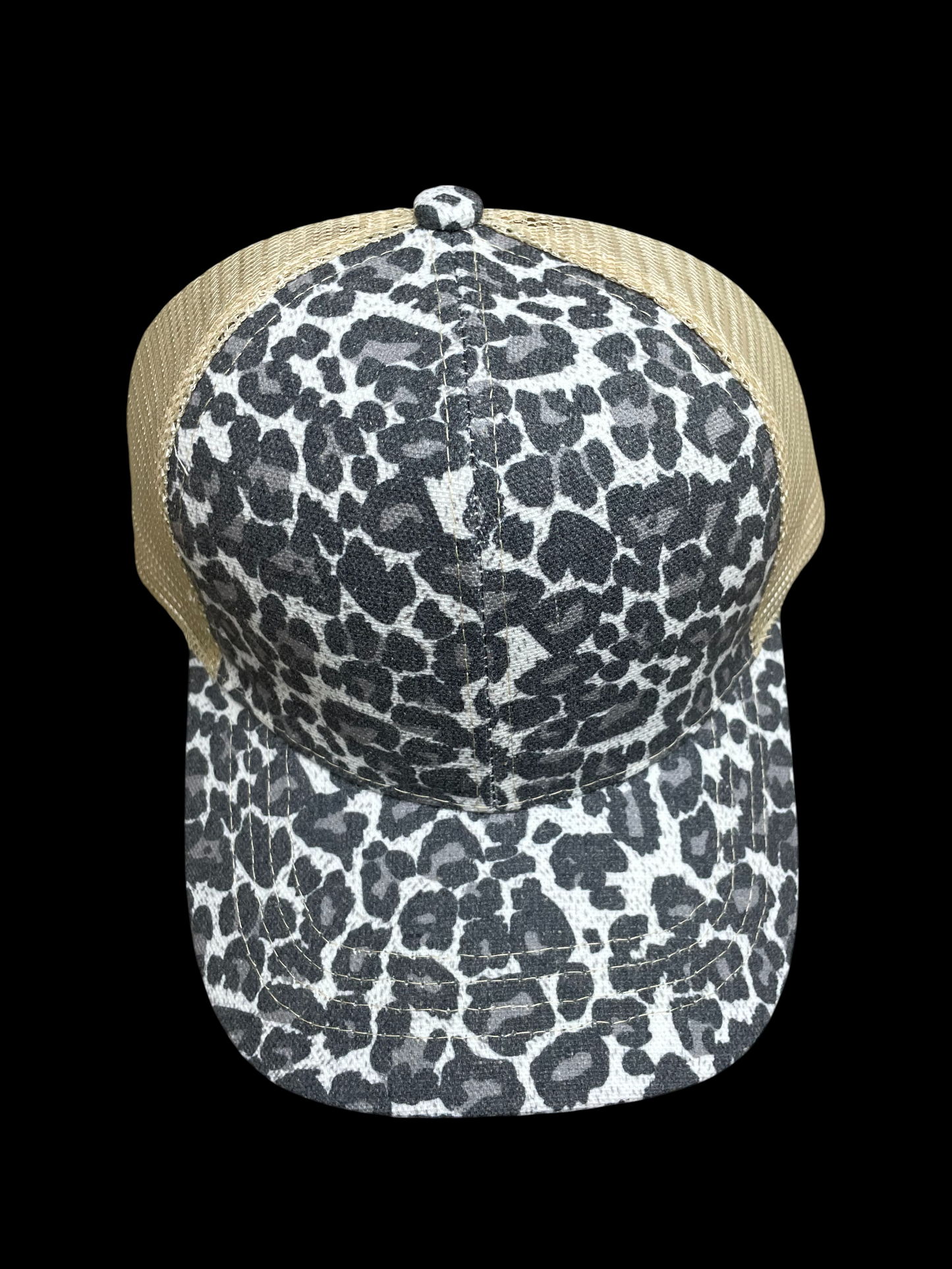 Trucker Leopard Hat - Gray