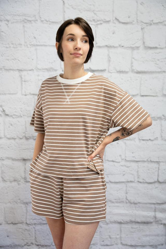Stripe Mocha Set