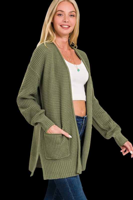 Cozy Cardigan - Lt Olive